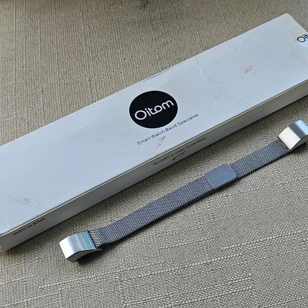 Replacement Band for Fitfit ALTA HR Silver Tone Mesh Metal Strap Size adjustable